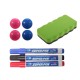MARKERS, MAGNETS AND SPONGE  FOR MAGNETIC WHITEBOARDS