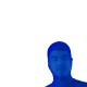 Dwuczęściowy niebieski strój CHROMAKEY rozmiar XL