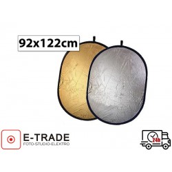 COLLAPSIBLE REFLECTOR DISC  2IN1 SILVER-GOLD 92X122CM