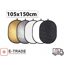 COLLAPSIBLE REFLECTOR DISC  5IN1 105X150CM