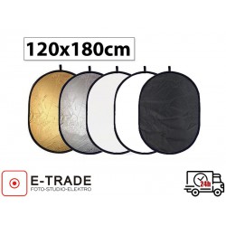 COLLAPSIBLE REFLECTOR DISC  5IN1 120X180CM