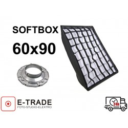 Profesjonalny softbox 60x90cm siatka grid