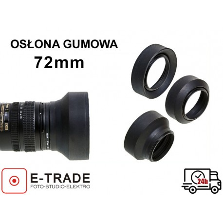 Osłona gumowa 3w1 przeciwłoneczna 72mm
