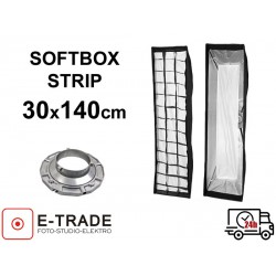 Profesjonalny softbox 30x140cm siatka grid