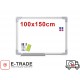 Double sided dry erasing magnetic whiteboard 100x150cm