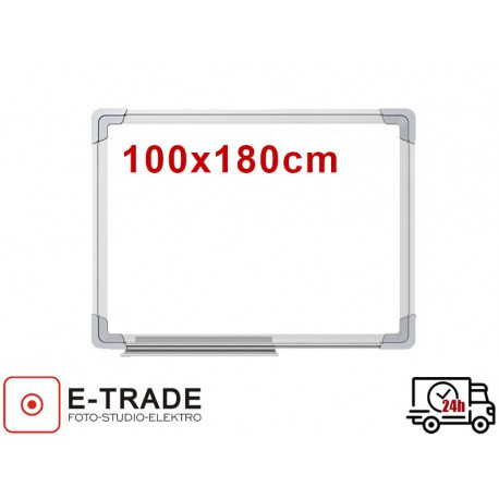 Dry erasing magnetic whiteboard 100x180