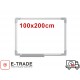 Dry erasing magnetic whiteboard 100x200