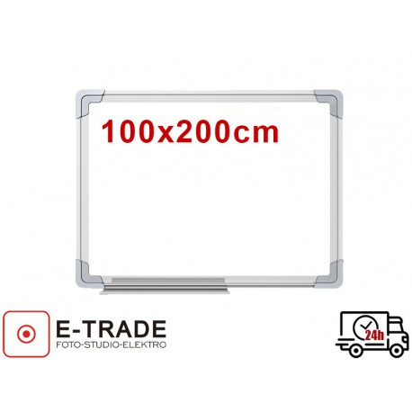 Dry erasing magnetic whiteboard 100x200