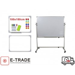 DOUBLE SIDED DRY ERASING WHITEBOARD 100x150 & STAND