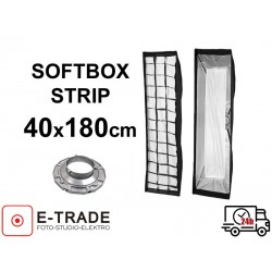 Profesjonalny softbox 40x180cm siatka grid