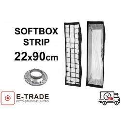 Profesjonalny softbox 22x90cm siatka grid