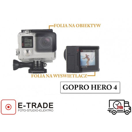 Folia ochronna - osłona obiektywu i ekranu do GoPro Hero 4