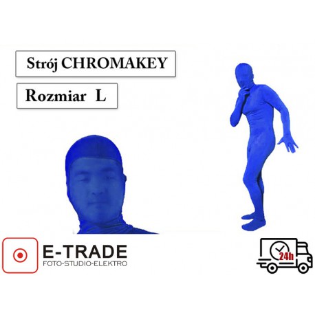 Chromakey blue body suit size XL
