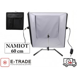 Zestaw do fotografii produktowej, namiot bezcieniowy 60 cm z wbudowanym oświetleniem + statyw