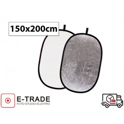 COLLAPSIBLE REFLECTOR DISC  2IN1 SILVER-WHITE 150X200CM