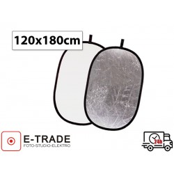 COLLAPSIBLE REFLECTOR DISC  2IN1 SILVER-WHITE 120X180CM