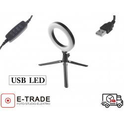 Lampa pierścieniowa RL6 USB LED ze ściemniaczem i regulacją temperatury barwowej