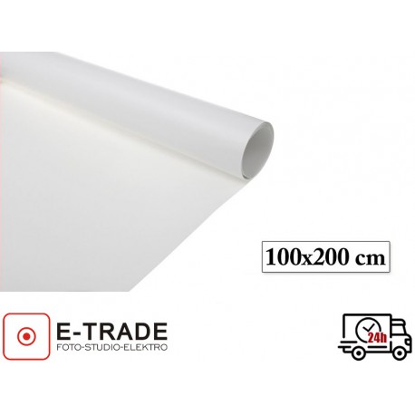 Backdrop white PVC 100x200 cm