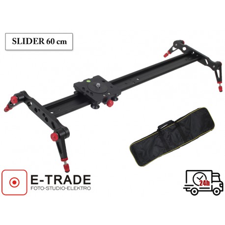 Slider do DSLR i kamer video 60 cm z łożyskami