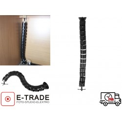 Organizer elastyczny do kabli - maskownica typu wąż kablowy - czarna