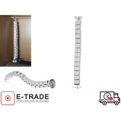 Organizer elastyczny do kabli - maskownica typu wąż kablowy - biała