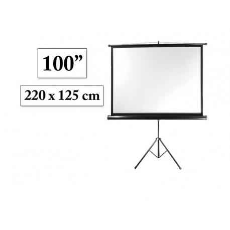 Ekran projekcyjny 220x125 cm ramka + statyw